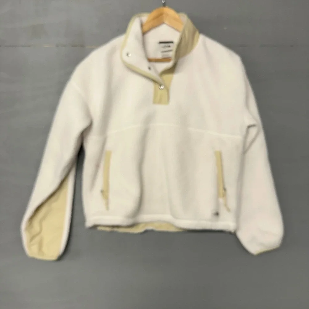 The North Face Mens Fleece Pullover Jacket Cream‎ Tan Size S